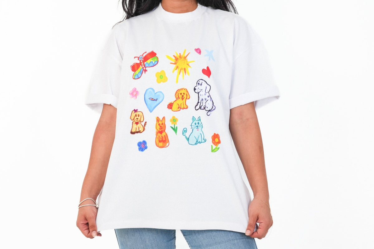 Drawn with Love" T-Shirt - Astra - shop - eg