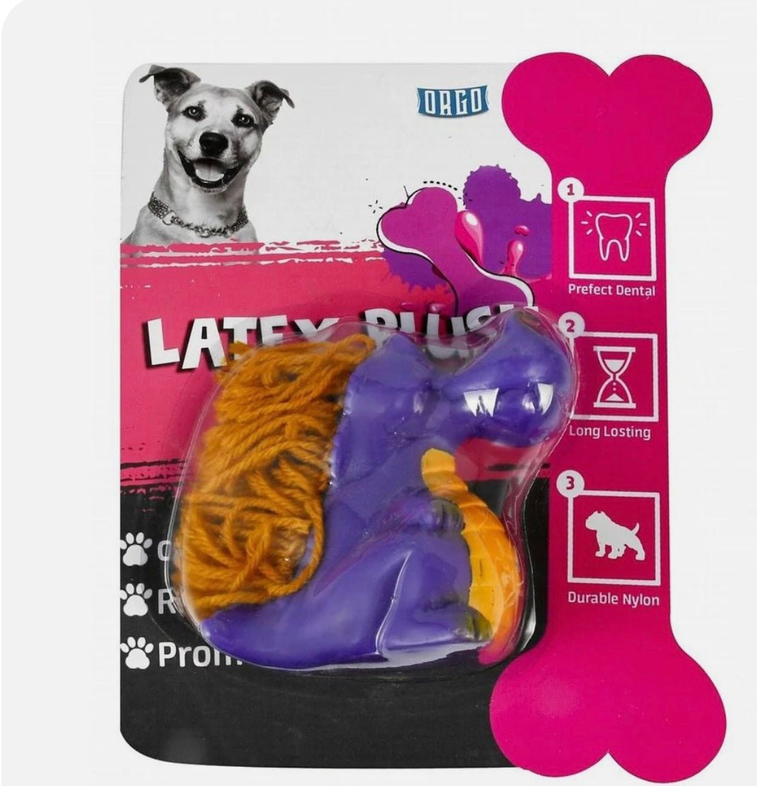 Orgo Latex Plush Squeak Toy For Dogs - Astra - shop - eg