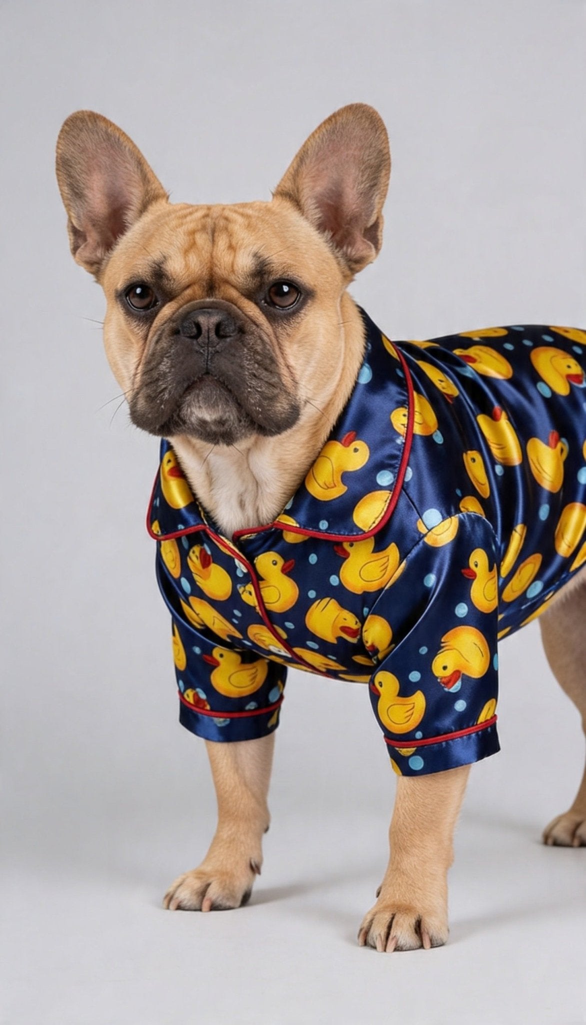 Quack Print Satin Dog Pajama Shirt - Astra - shop - eg
